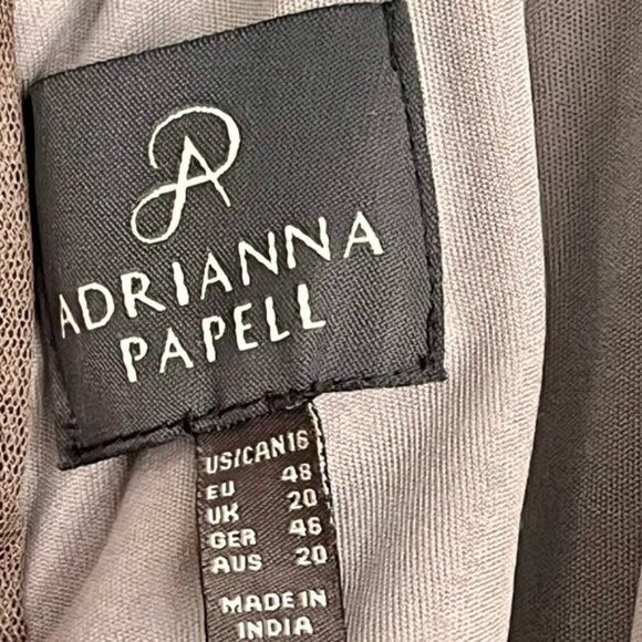 ADRIANNA PAPEL WOMENS GOWN, GREY SEQUINS, size 16 - Picture 11 of 12